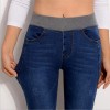 Casual Elastic Waist Pencil  High Waist Jeans