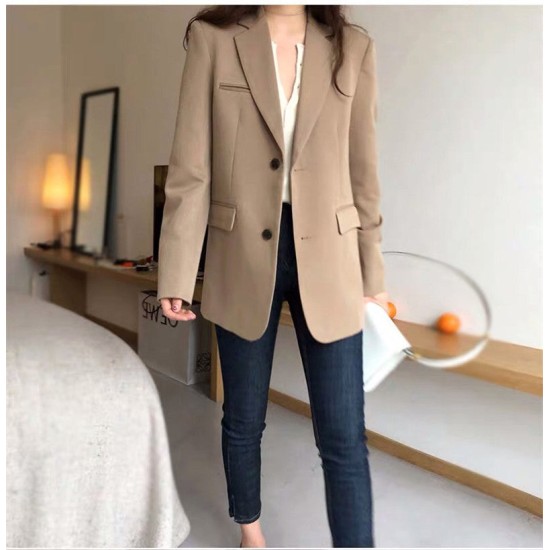 Fashion Blazer Jacket Casual Pockets Long Sleeve Work Suit Coat Fashion Blazer Jacket Casual Pockets Long Sleeve Work Suit Coat