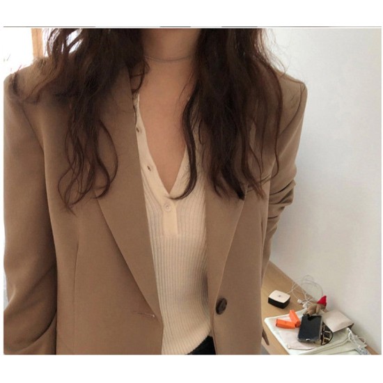 Fashion Blazer Jacket Casual Pockets Long Sleeve Work Suit Coat Fashion Blazer Jacket Casual Pockets Long Sleeve Work Suit Coat