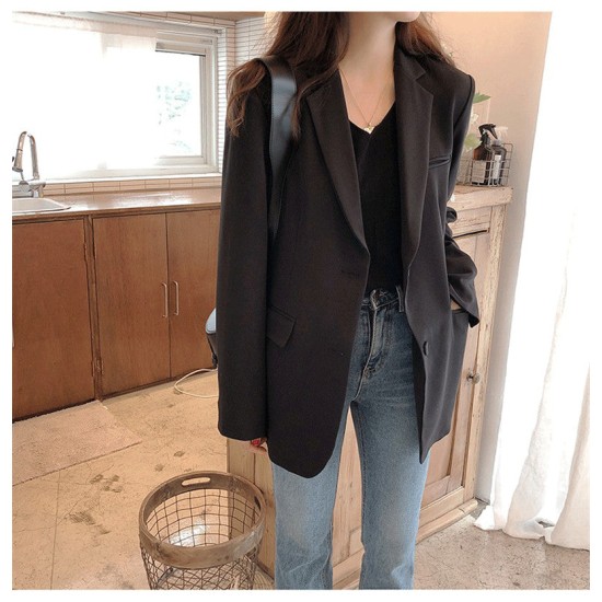 Fashion Blazer Jacket Casual Pockets Long Sleeve Work Suit Coat Fashion Blazer Jacket Casual Pockets Long Sleeve Work Suit Coat