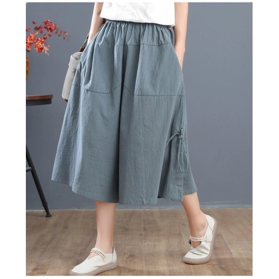 Loose Bloomers Casual Elastic Waist Wide Leg Pants Large Size Loose Bloomers Casual Elastic Waist Wide Leg Pants Large Size
